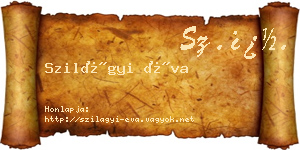 Szilágyi Éva névjegykártya