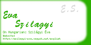 eva szilagyi business card