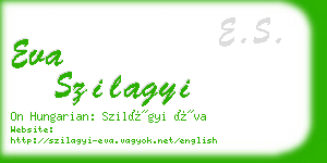 eva szilagyi business card